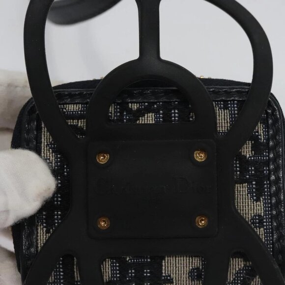 Christian Dior Trotter Canvas Oblique Phone Holder Airpods Case Navy Auth - Picture 13 of 16